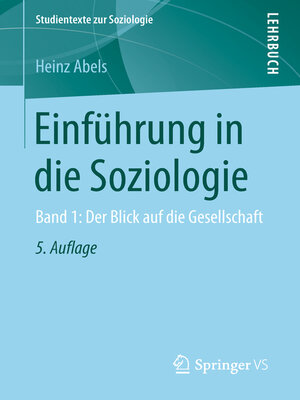 cover image of Einführung in die Soziologie